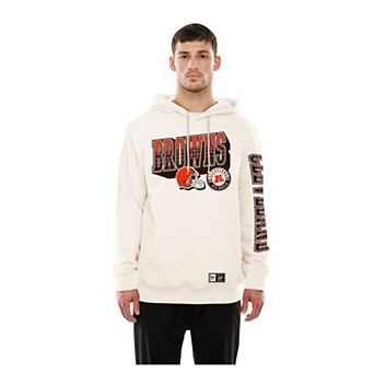 Men's New Era Cream Cleveland Browns Dune Dust Hoodie