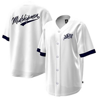 Women's Under Armour White Navy Midshipmen Baseball Jersey