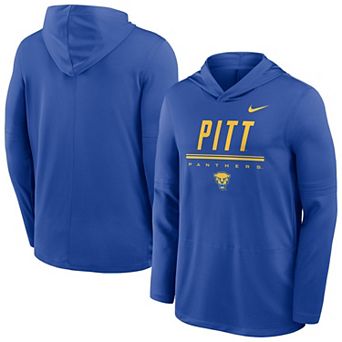 Men's Nike Royal Pitt Panthers 2026 Sideline Dri-FIT Lightweight Hooded Top