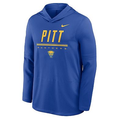 Men's Nike Royal Pitt Panthers 2026 Sideline Dri-FIT Lightweight Hooded Top