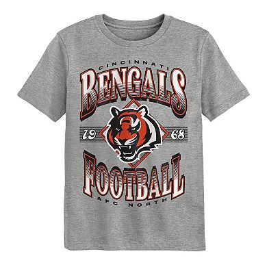 Preschool Outerstuff Dark Heather Gray Cincinnati Bengals Of Days Past T-Shirt