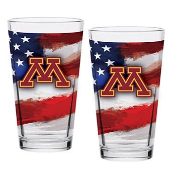 Minnesota Golden Gophers Two-Pack 16oz. Americana Pint Glass Set