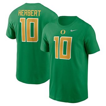 Men's Nike Justin Herbert Green Oregon Ducks Name & Number T-Shirt