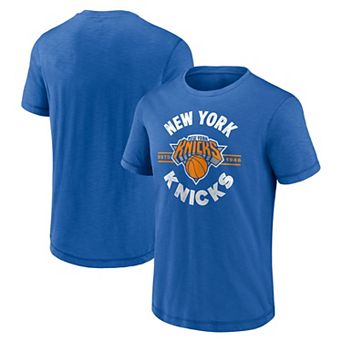 Men's Fanatics Blue New York Knicks Established Slub T-Shirt