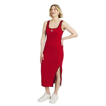 Women's WEAR by Erin Andrews Red Kansas City Chiefs Ribbed Tank Dress