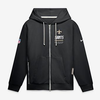 Men's Nike Black New Orleans Saints Sideline Standard Issue Quarterback Scramble Dri-FIT Full-Zip Hoodie