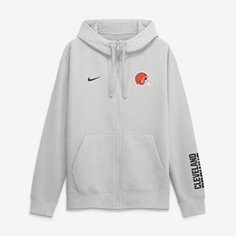 Men's Nike Gray Cleveland Browns Cool Down Club Full-Zip Hoodie