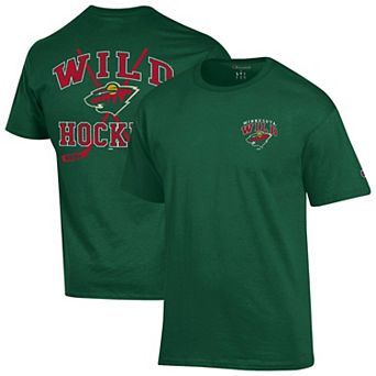 Men's Champion Green Minnesota Wild Stick With It Jersey T-Shirt