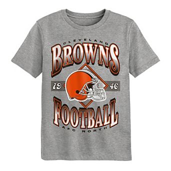 Preschool Outerstuff Dark Heather Gray Cleveland Browns Of Days Past T-Shirt