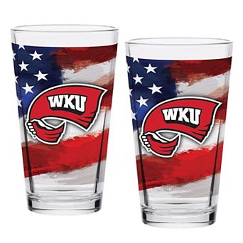 Western Kentucky Hilltoppers Two-Pack 16oz. Americana Pint Glass Set