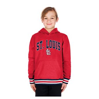 Youth New Era Red St. Louis Cardinals Knit Trim Pullover Hoodie