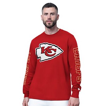 Men's Starter Red Kansas City Chiefs Clutch Hit II Long-Sleeve T-Shirt