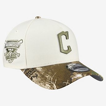 Men's New Era Khaki/Realtree Camo Cleveland Guardians 9FORTY A-Frame Adjustable Hat