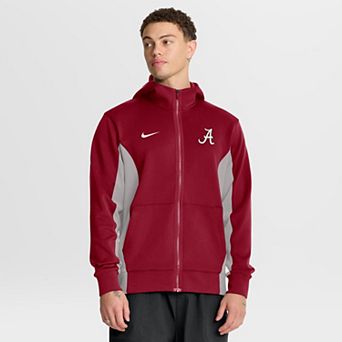Men's Nike Crimson/Gray Alabama Crimson Tide Courtside Game Dri-FIT Full-Zip Hooded Jacket