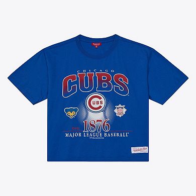 Women's Mitchell & Ness Royal Chicago Cubs Street Graphics T-Shirt