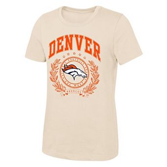 Girls Youth Outerstuff Natural Denver Broncos Undefeated T-Shirt