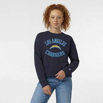 Women's Champion Navy Los Angeles Chargers Heart & Soul Powerblend Sweatshirt