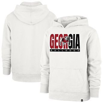 Youth '47 Cream Georgia Bulldogs Block Text Pullover Hoodie