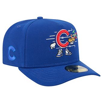 Men's New Era Blue Chicago Cubs Cartoon A-Frame 59FIFTY Fitted Hat