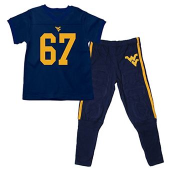 Preschool Wes & Willy Navy West Virginia Mountaineers Preschool Pajama Set