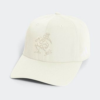 Men's adidas Beige Miami Hurricanes Slouch Adjustable Hat