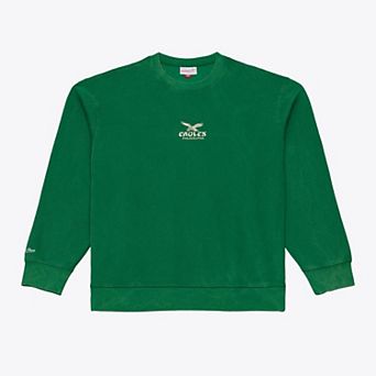 Men's Mitchell & Ness Green Philadelphia Eagles Micro Logo Fleece Sweatshirt