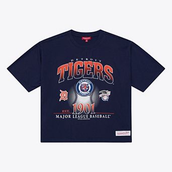 Women's Mitchell & Ness Navy Detroit Tigers Street Graphics T-Shirt