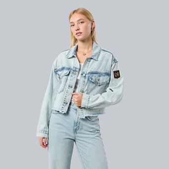 Women's Hype and Vice Denim LAFC Cropped Full-Button Jean Jacket