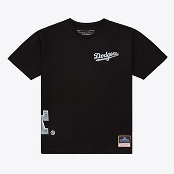 Men's Mitchell & Ness Black Los Angeles Dodgers Chrome Heritage T-Shirt