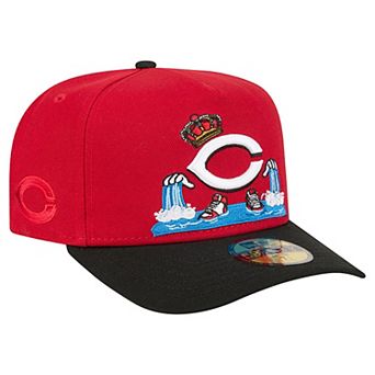 Men's New Era Red/Black Cincinnati Reds Cartoon A-Frame 59FIFTY Fitted Hat