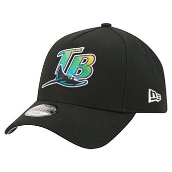 Youth New Era Black Tampa Bay Rays Cooperstown Logo 9FORTY A-Frame Adjustable Hat