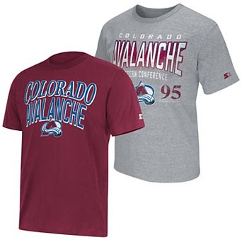 Men's Starter Burgundy/Heather Gray Colorado Avalanche Two-Pack T-Shirt Set