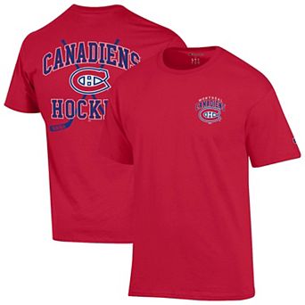Men's Champion Red Montreal Canadiens Stick With It Jersey T-Shirt