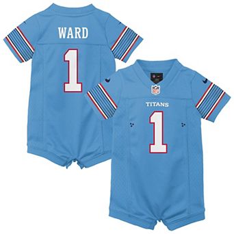 Newborn Nike Cameron Ward Blue Tennessee Titans Romper Game Jersey