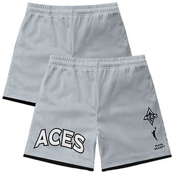 Unisex Playa Society Gray Las Vegas Aces Team Mesh Shorts