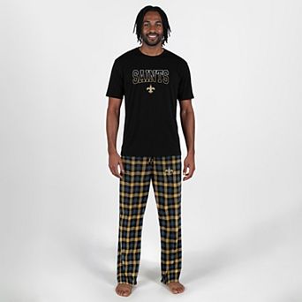 Men's Concepts Sport Black New Orleans Saints Highland Sleep Set