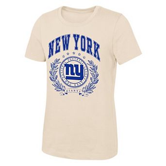 Girls Youth Outerstuff Natural New York Giants Undefeated T-Shirt