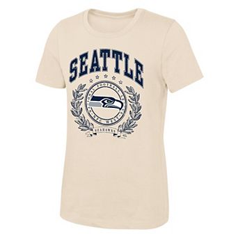 Girls Youth Outerstuff Natural Seattle Seahawks Undefeated T-Shirt