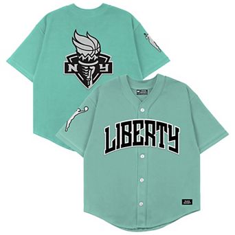 Unisex Playa Society Mint New York Liberty Baseball Fashion Jersey