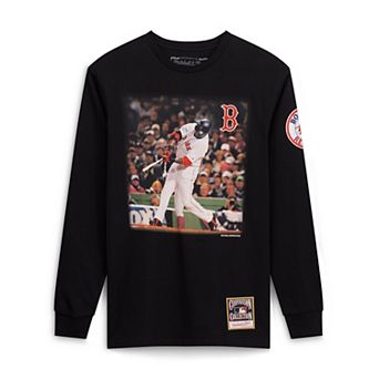 Men's Mitchell & Ness David Ortiz Black Boston Red Sox Player Graphic Long Sleeve T-Shirt