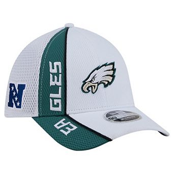 Men's New Era White/Midnight Green Philadelphia Eagles Dash 39THIRTY Flex Hat