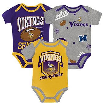 Newborn Outerstuff Minnesota Vikings First Round Pick Three-Piece Creeper Set