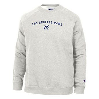 Men's Champion Heather Gray Los Angeles Rams Color Rush Triumph Fleece Tri-Blend Sweatshirt