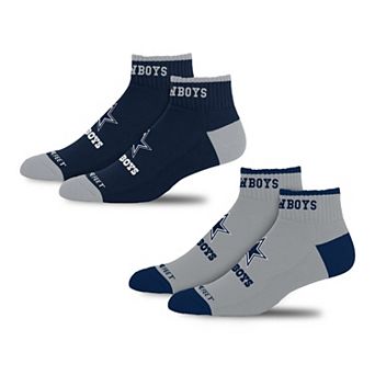 Youth For Bare Feet Navy Dallas Cowboys 2-Pack Front & Center Socks Set