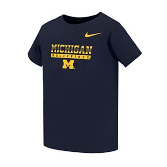 Toddler Nike Navy Michigan Wolverines Name Bar Legend Dri-FIT T-Shirt