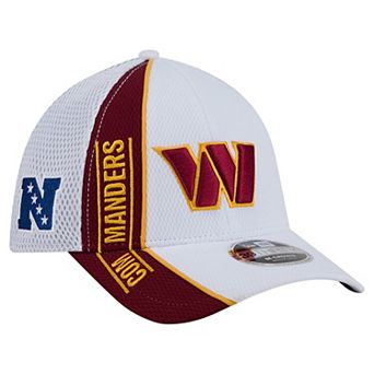 Men's New Era White/Burgundy Washington Commanders Dash 39THIRTY Flex Hat