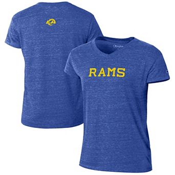Women's Champion Heather Royal Los Angeles Rams Triumph Tri-Blend V-Neck T-Shirt