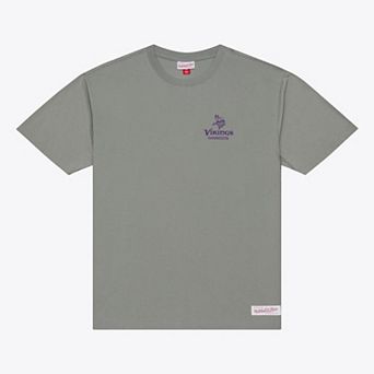 Men's Mitchell & Ness Gray Minnesota Vikings Core Essentials Micro Logo T-Shirt