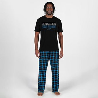 Men's Concepts Sport Black Carolina Panthers Highland Sleep Set