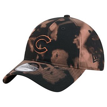 Men's New Era Black Chicago Cubs Bleach Wash 9TWENTY Adjustable Hat